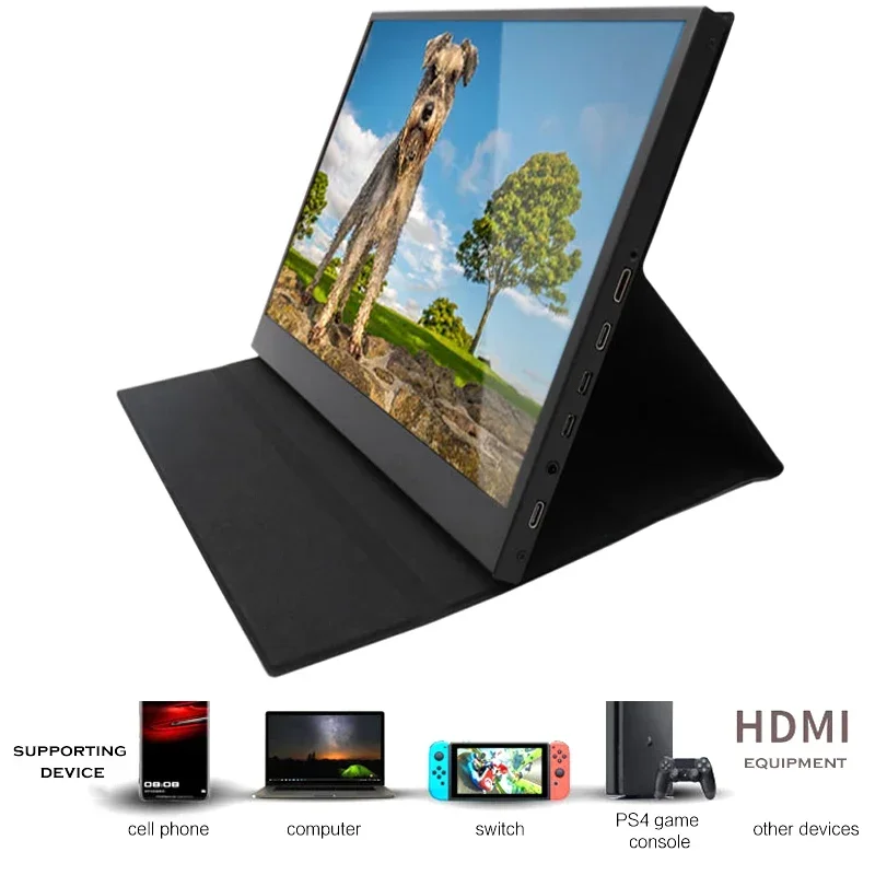 

15,6-дюймовый портативный HDR 4K монитор 1920x1080 USB TypeC HDMI компьютерный шкаф телефонный переключатель корпус ПК экран PS4 водяное охлаждение FreeSync