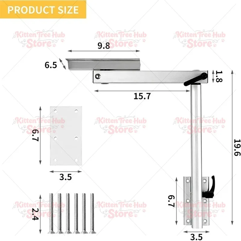 Aluminum Alloy Table Leg Adjustable swivel Folding Furniture legs with screws apply to Caravan hardware Camper accessories