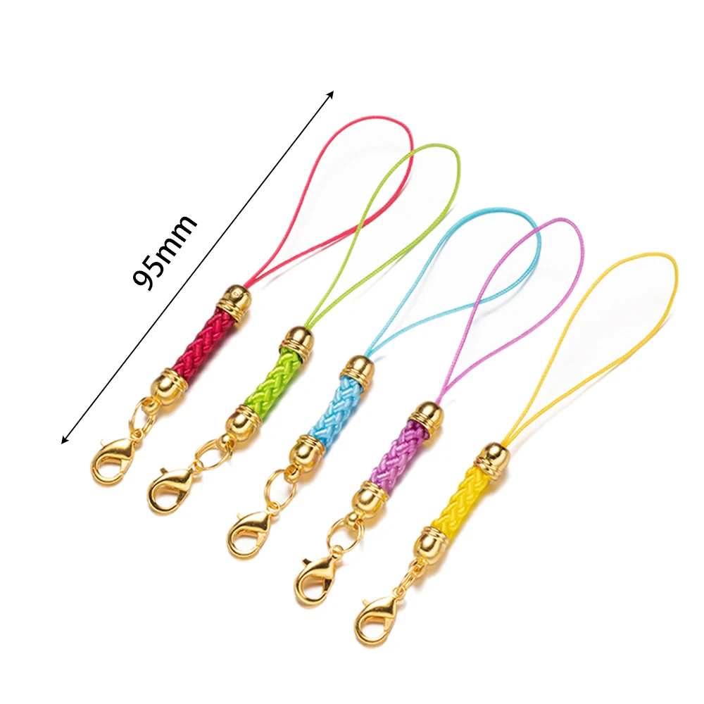 10st 95Mm Lanyard Lariat Riem Koord Touw Kreeft Gesp Sleutelhangers Haken Hangers Sleutelhanger Sieraden Maken Accessoires Bedels