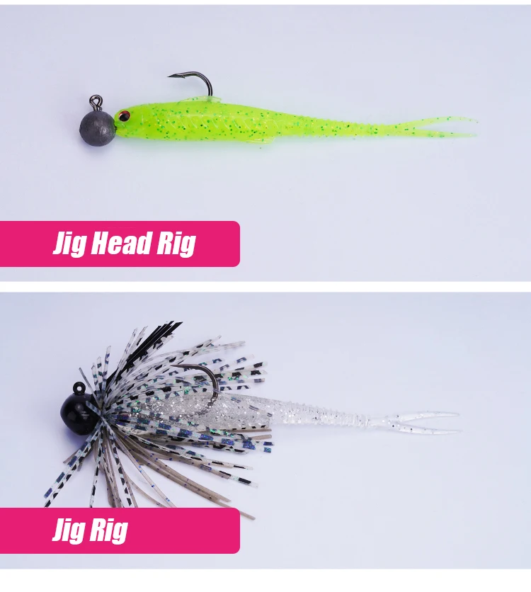 FISHANT Fork Tail Hollow Floating Soft Bait 2,5" 3,1" Realistischer Silikon-Köder mit Nachtleuchtfunktion zum Angeln von Barschen und Hechten mit Jigging-Ködern. – Detail 9