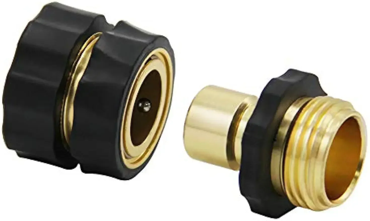 Twinkle Star 3/4 Inch Garden Hose Fitting Quick Connector Male and Female Set, 2 Set