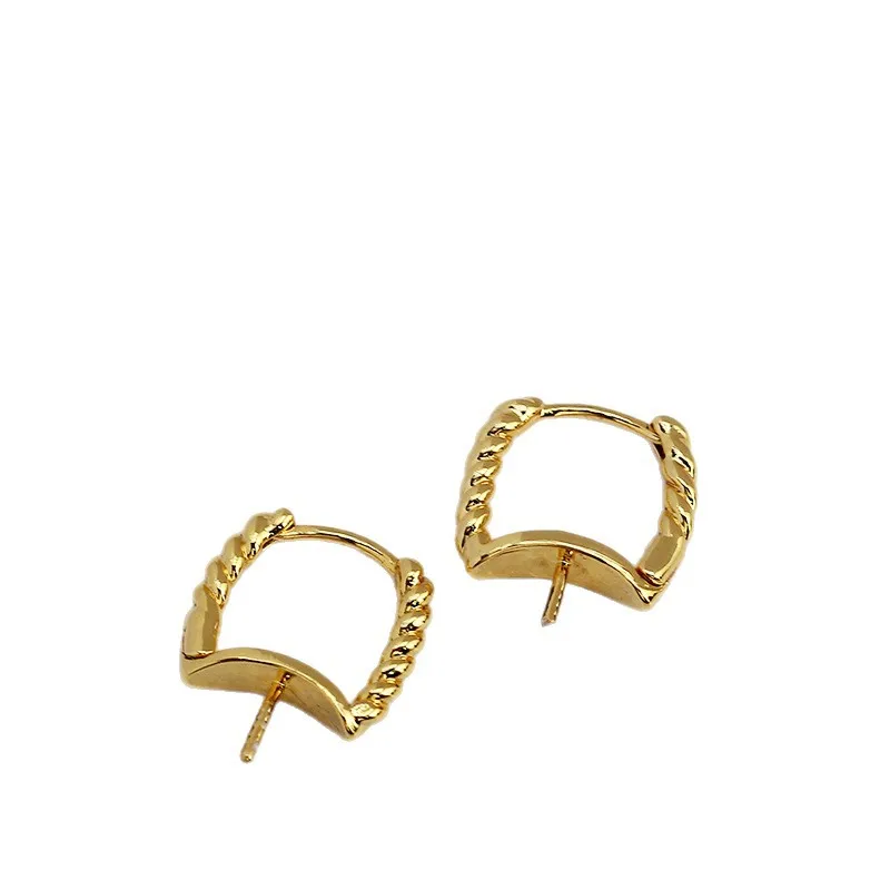 

E135 Gold Plated Copper Needle Pearl Stud Earrings Findings Jewelry Making DIY Jewelry Accessories