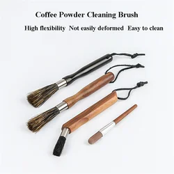 Coffee Grinder Cleaning Brush Dusting Espresso Machine Portafilter Cleaning Brush Nylon Anti-scalding Brush Walnut brush