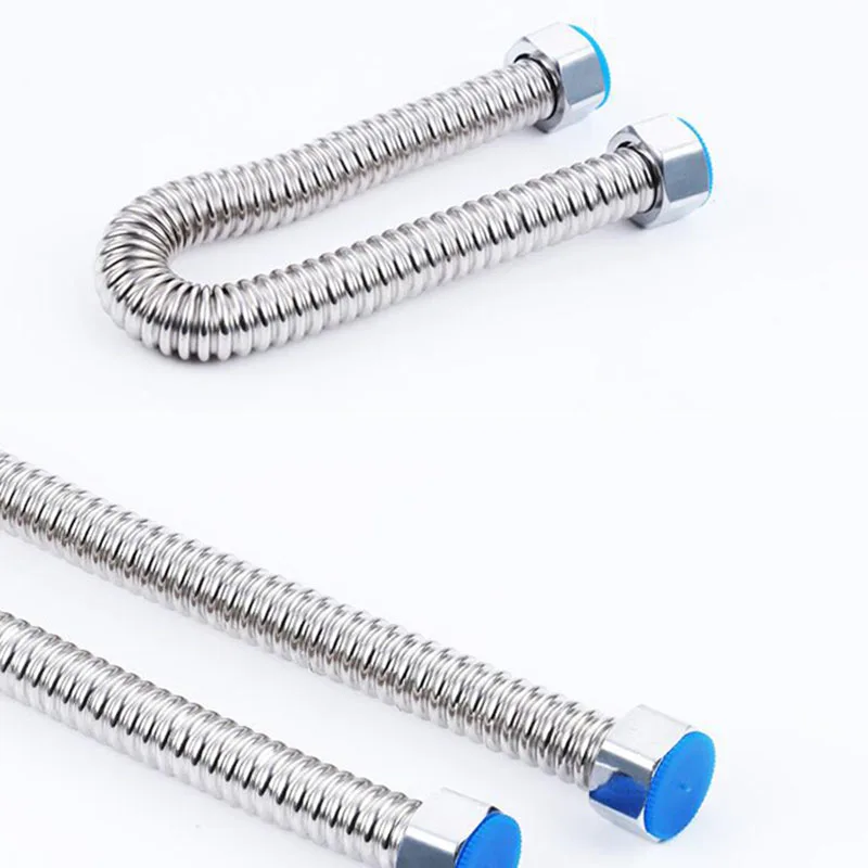 

40cm 304 Stainless Steel Basin Toilet Water Weaved 1/2" plumbing Connector Hose bathroom Heater Corrugated Pipes Wrench Plumbing