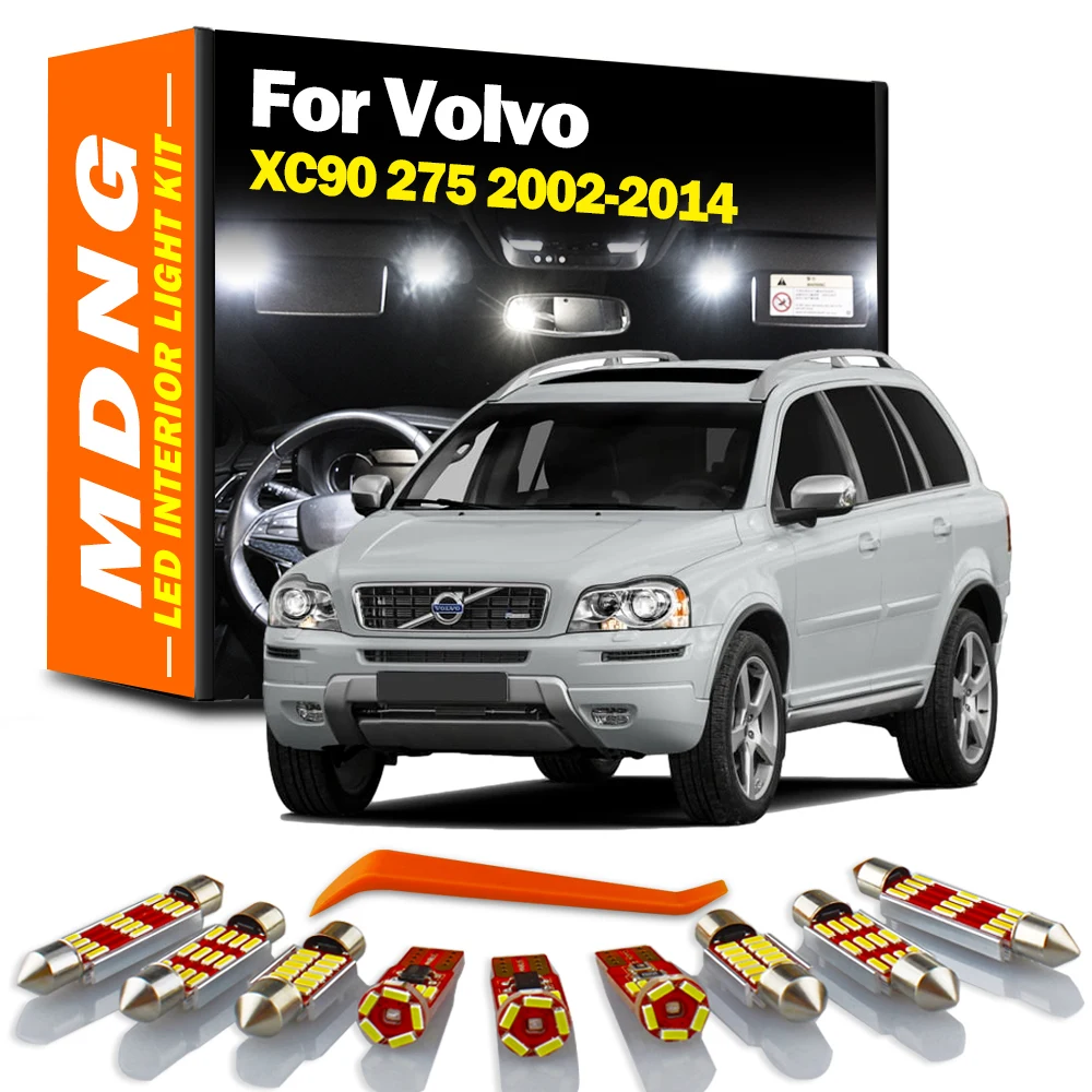 MDNG For Volvo XC90 275 2002-2009 2010 2011 2012 2013 2014 LED Interior Dome Map Trunk Light Kit Car Led Lamps Canbus No Error