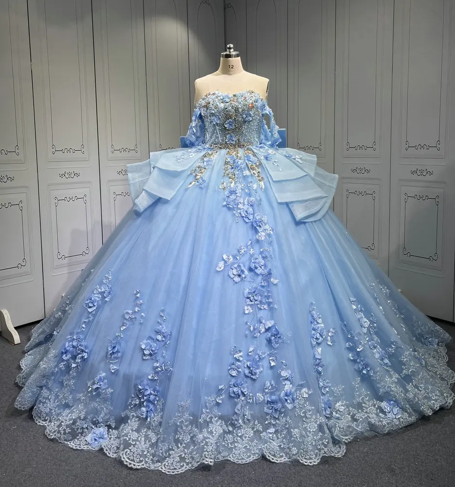 

Vestido 15. Vestidos De Gala Largos Novia Princesa Con Brillo Sky Blue Boda Vestidos Quinceanera