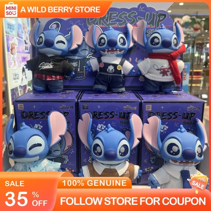 

Новая серия Stitch Dress Up Show, плюшевая слепая коробка, кукла из ПВХ, модная игрушка, периферия, украшение для рабочего стола, милая девушка, подарок на день рождения