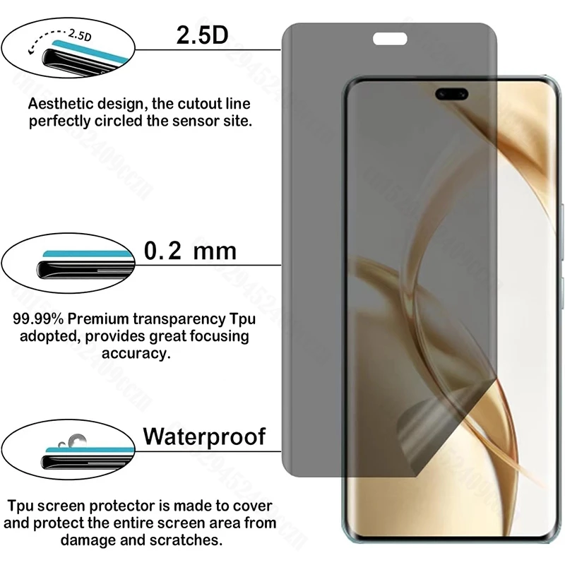 Privacy Anti Spy Peeping Hydrogel Film For Xiaomi 15T Pro Screen Protector For Xiaomi 15T Camera Lens Soft Film - náhled 3