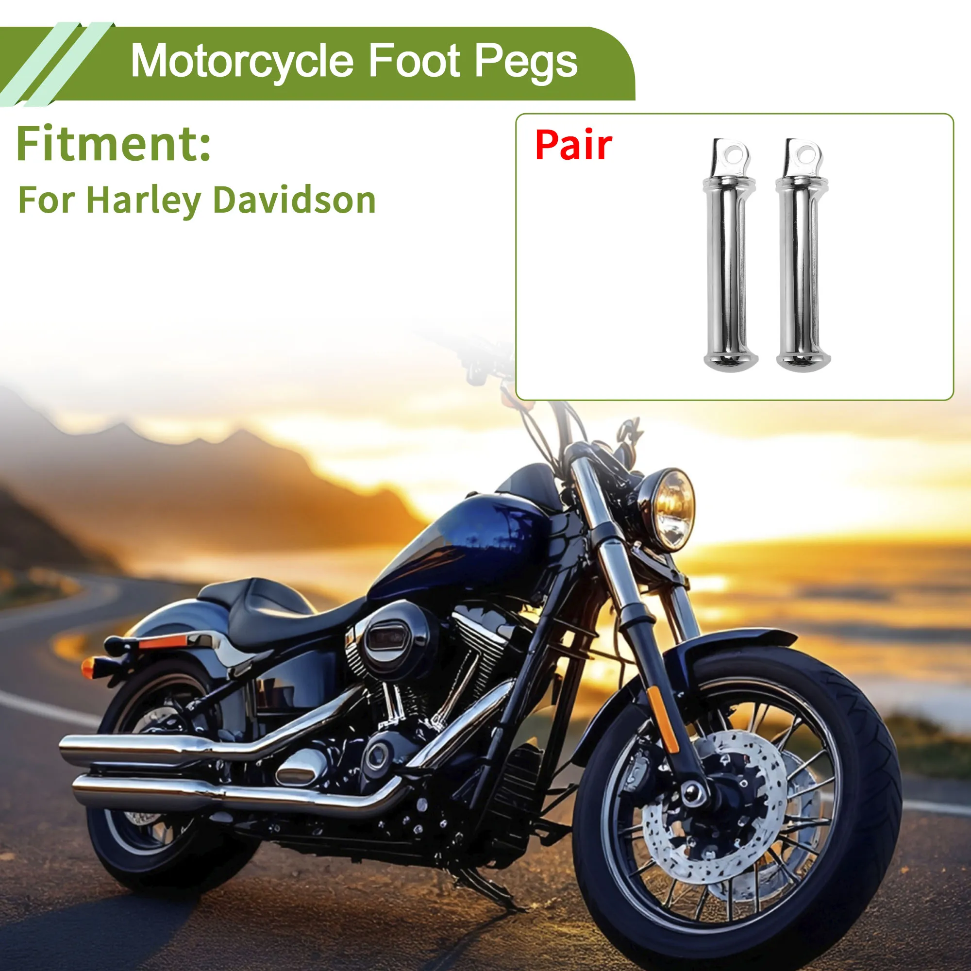 

Motoforti Motorcycle Foot Pegs for Harley Davidson Metal Plating 1 Pair