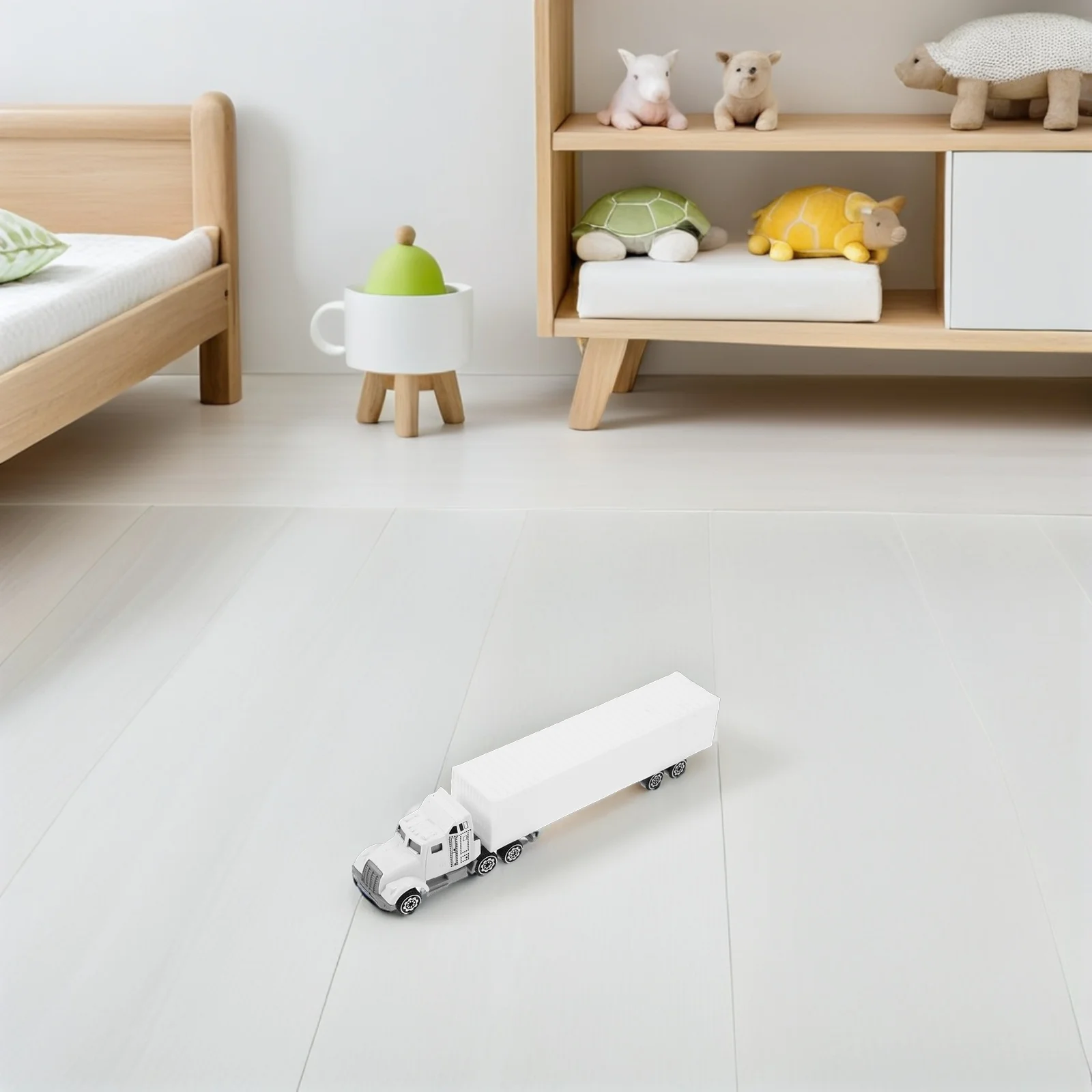 

19.5cm Diecast Semi Truck Alloy Simulation Car Portable Play Size Vibrant Design Hand Eye Coordination Gift for Kids Birthday