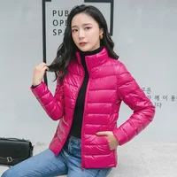 Women Spring Jacket Fashion Short Ultra Lightweight Packable Puffer Coats 15 Colors Female Down Warm Korean Slim Fit Parkas 5XL 4