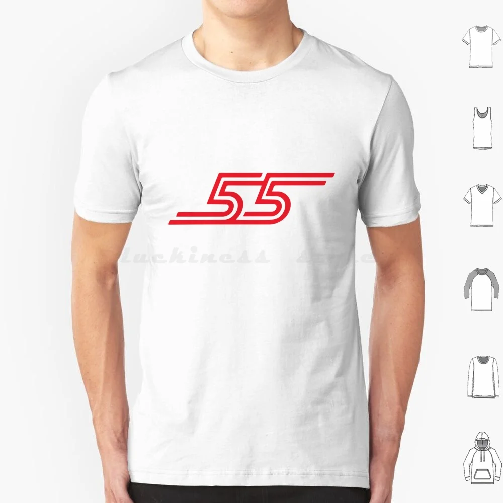 تي شيرت Sainz 55 بشعار 6xl قطن رائع تي شيرت Sainz Carlos Leclerc Scuderia #1