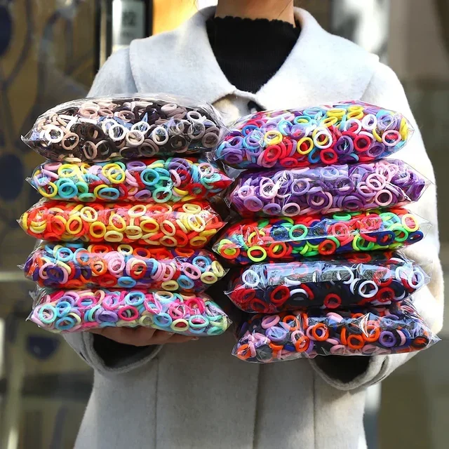 50 sztuk/worek kolorowe podstawowe nylonowe elastyczne gumki do włosów dla dziewczynek kucyk trzymaj Scrunchie gumka Kid Fashion akcesoria do włosów