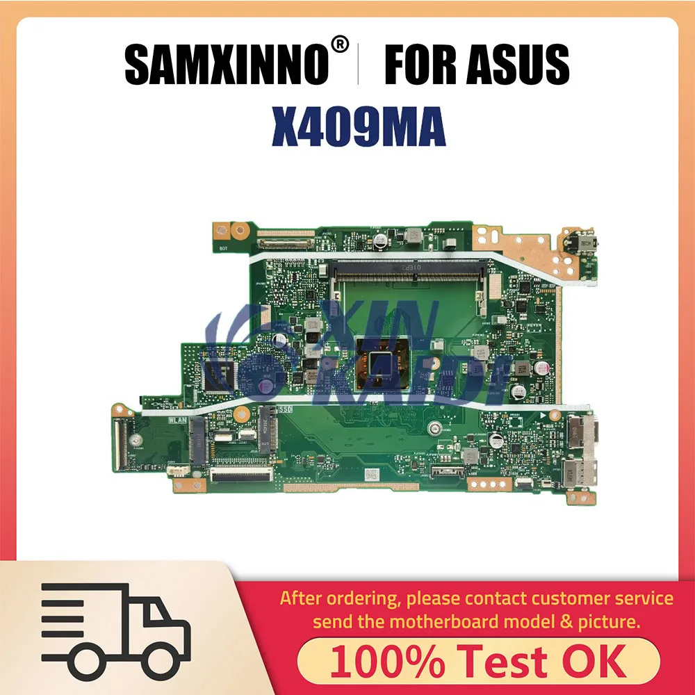 

Notebook Mainboard For ASUS VivoBook X409MA X409 X509MA Laptop Motherboar Pentium N4000 N4100 N5000 N5030 CPU DDR4 100% Working