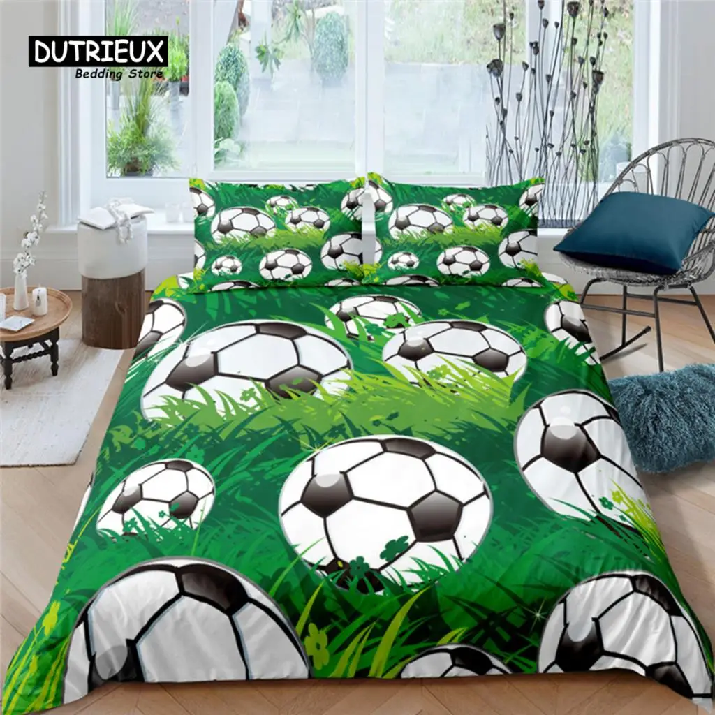 

Home Living Luxury 3D Football Bedding Set Comfortable Duvet Cover Set Kids Bedding Set Queen and King EU/US/AU/UK Size