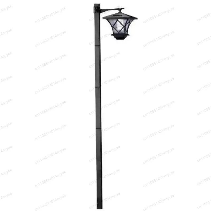 Solar Lamp Post Light 1.5m Outdoor Pillar Lamp 2 in 1 Vintage Street Lights for Backyard Porch for Front and Back Doors