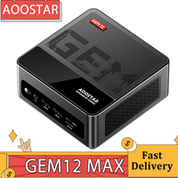 AOOSTAR GEM12 Max Mini PC AMD Ryzen 7 8845HS 8 Core Up to 5.1GHz 32GB DDR5 RAM 1TB PCle 4.0 SSD WiFi 6 Bluetooth 5.2 2*2.5G LAN