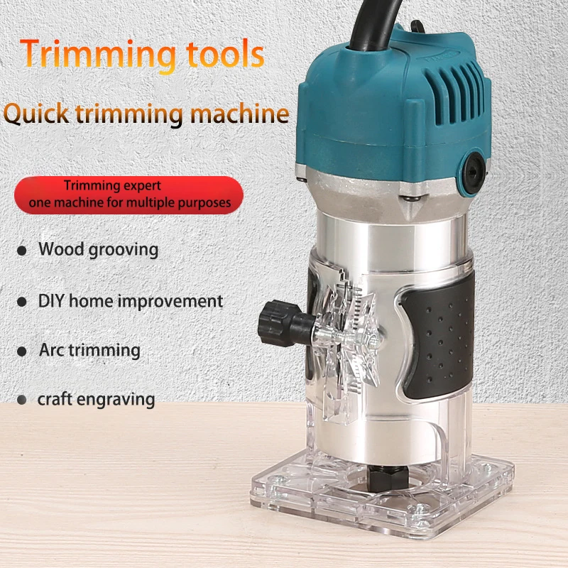 800W Electric Trimming Machine Router Machine Woodworking Edge Cutter Trimming Machine for Wood