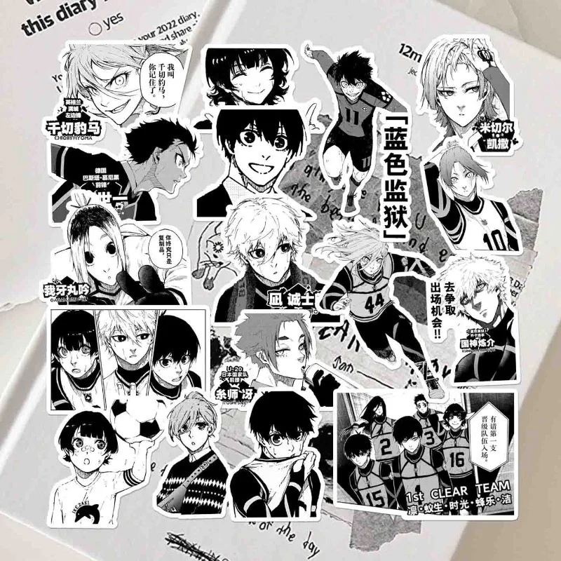 الأزرق قفل أنيمي ملصقات Bachira Meguru القرطاسية طالب رسالة جمع أصدقاء هدية مقاوم للماء لتقوم بها بنفسك جراب هاتف المرجعية #3