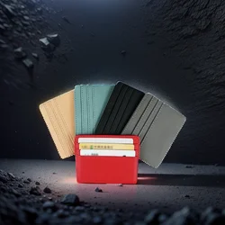 Minimalist Wallet Business Bank Credit ID Card Holder for Men Women Purse Ultra Thin Mini Money Case PU Leather Card Cover Pouch