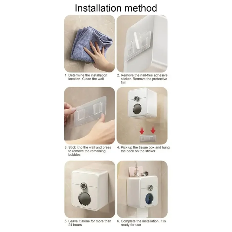 FAST-Toilet Paper Holder For Bathroom Toilet Paper Holder With Drawer Wall Mounted Paper Roll Holder Double Layer Tissue Box
