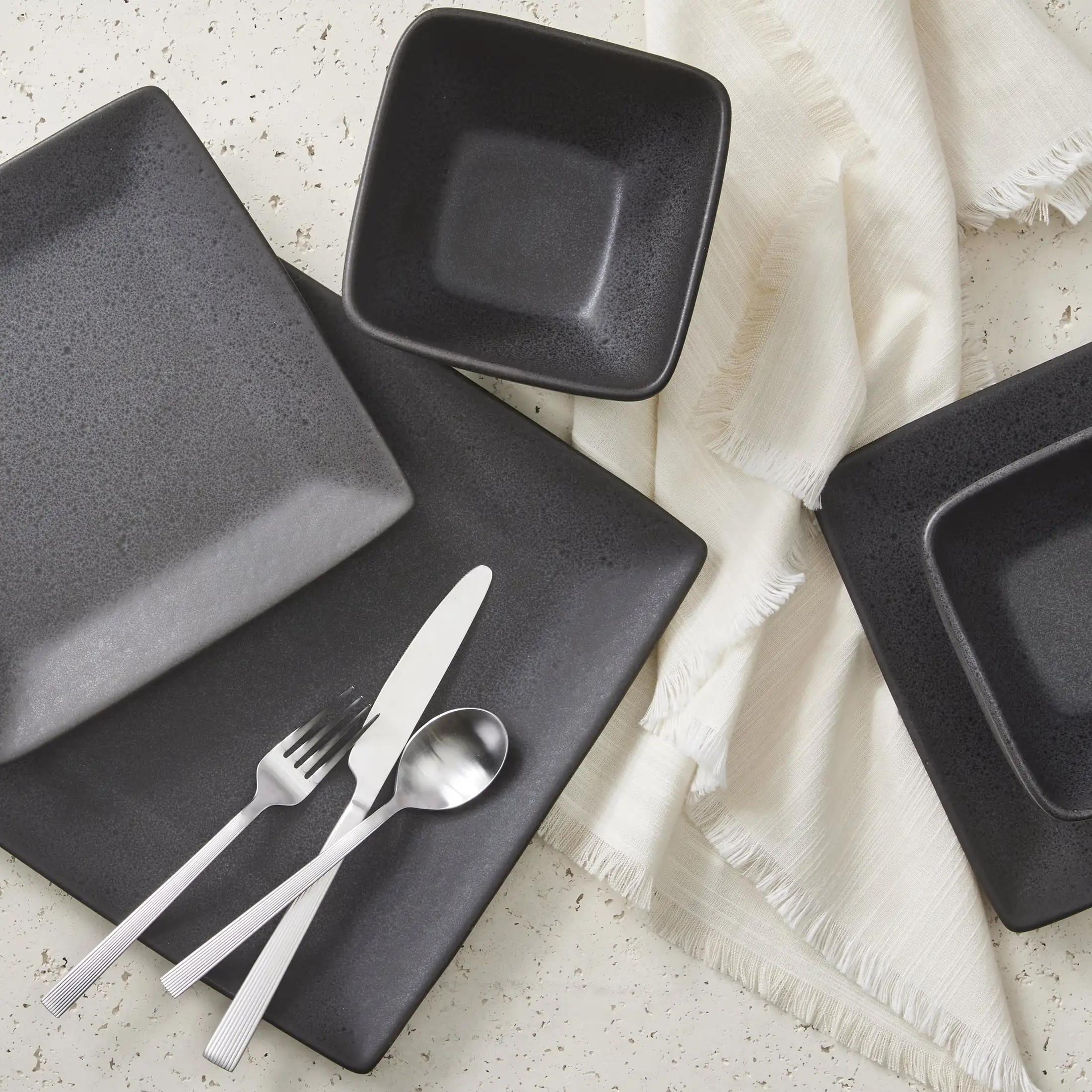 

Anderson Dark Gray Square-Shaped Stoneware Salad Plate