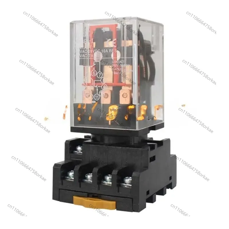MK3P-I MK3P-1 General Purpose AC 24V 110V 220V DC12V 24V Coil 11 Pins Electromagnetic Relay With PF113A Socket Base
