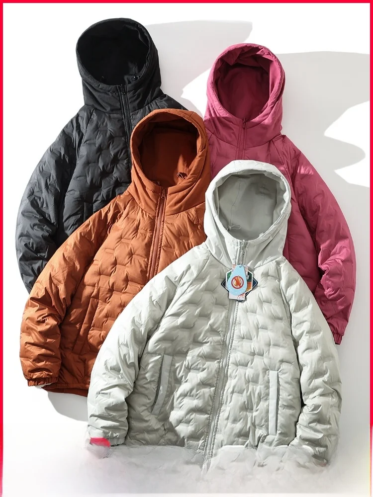 

ex Thiened Du down Jaet 90% Fill Power Double-Sided Wear Design Hooded Padded Coat for Men And Women in Winter