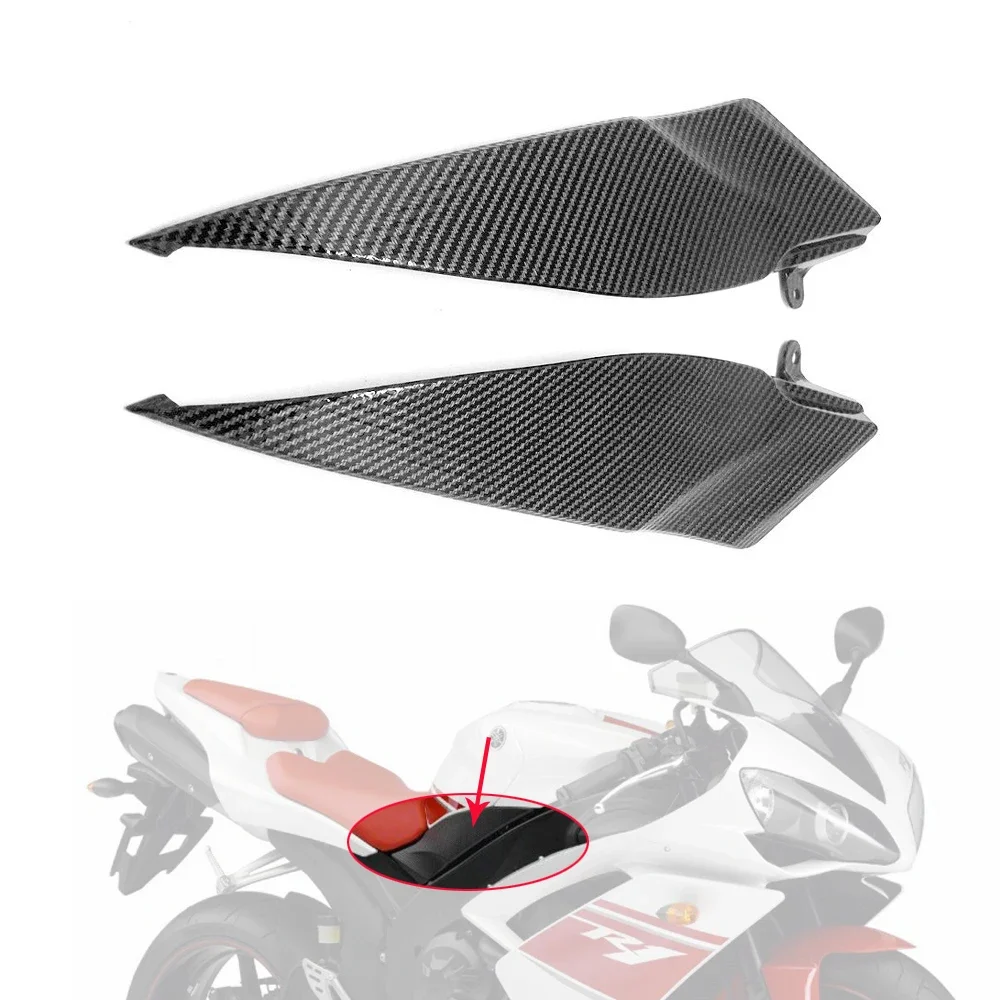 Motorcycle Accessories ABS Carbon Fiber Fuel Gas Tank Side Cowl Cover Panel lateral Fairing For Yamaha YZF R1 YZFR1 2007 2008