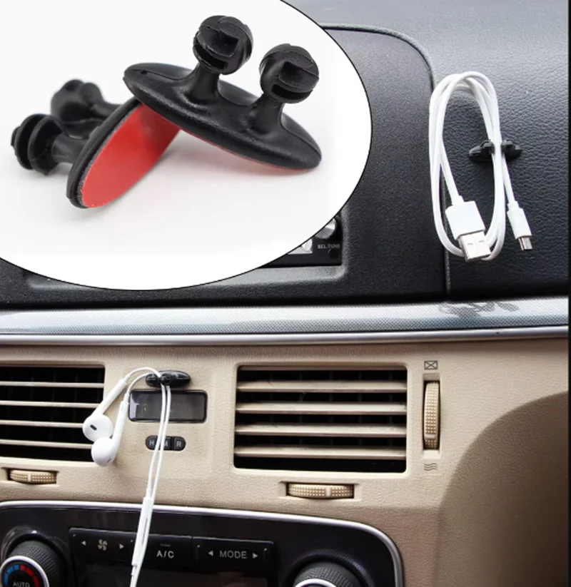 

8 Pcs Multifunctional Tie Clip Fixer Organizer Car Charger Line Clasp car interior Headphone Cable Clip Car Wire Cable Holder