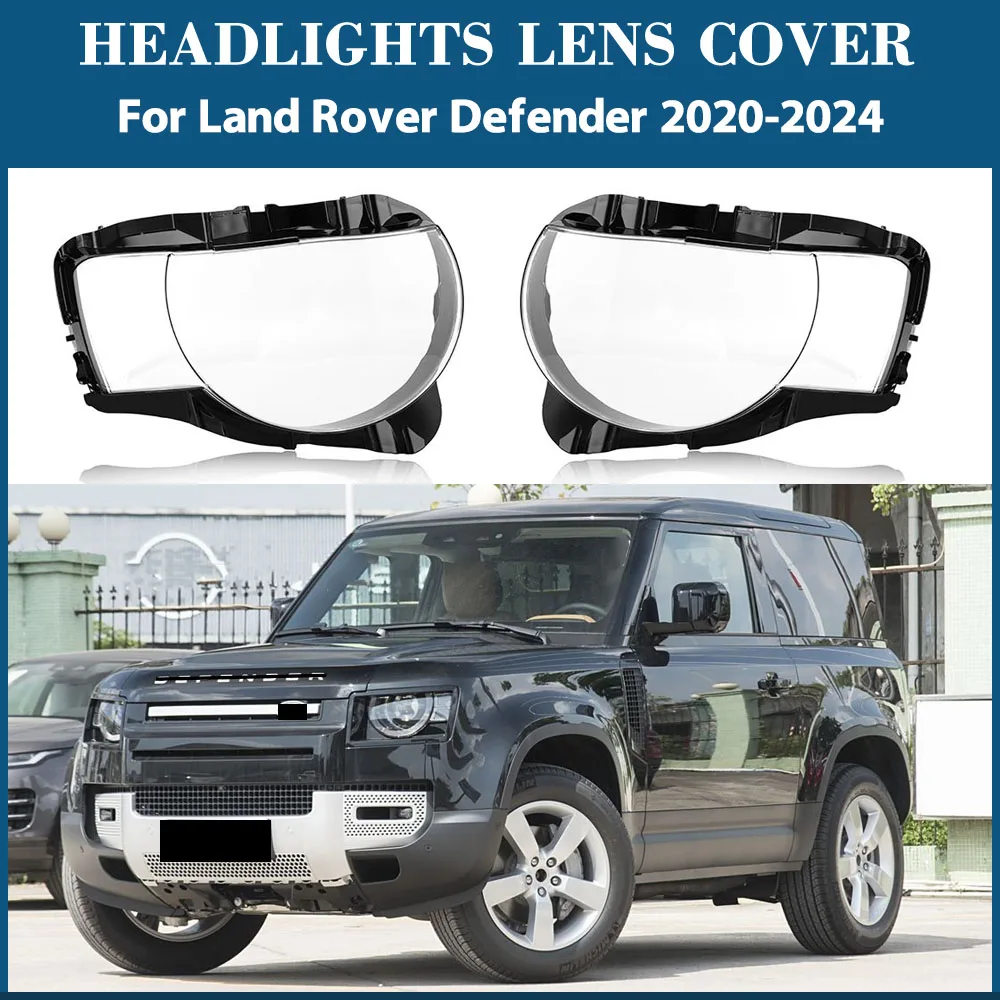 

For Land Rover Defender 2020-2024 Headlight Cover Transparent Mask Headlamp Lamp Shell Lens Original Lampshade Plexiglass