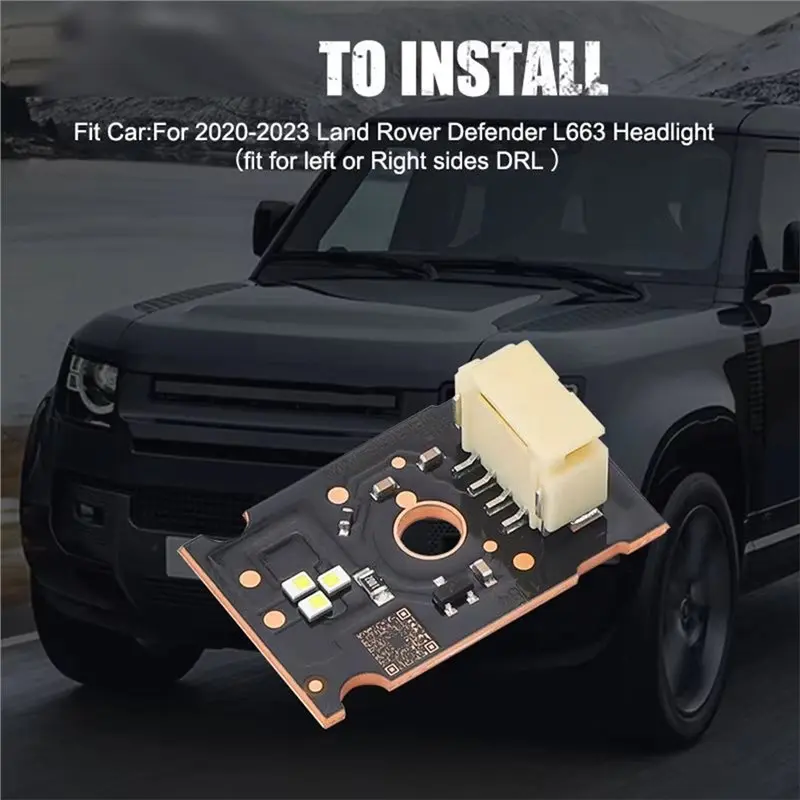 A98M 2Pcs Amber Light Front LED Chip Board For Land Rover Defender L663 2020-2024 LED Daytime Running Light Chip PCB Board