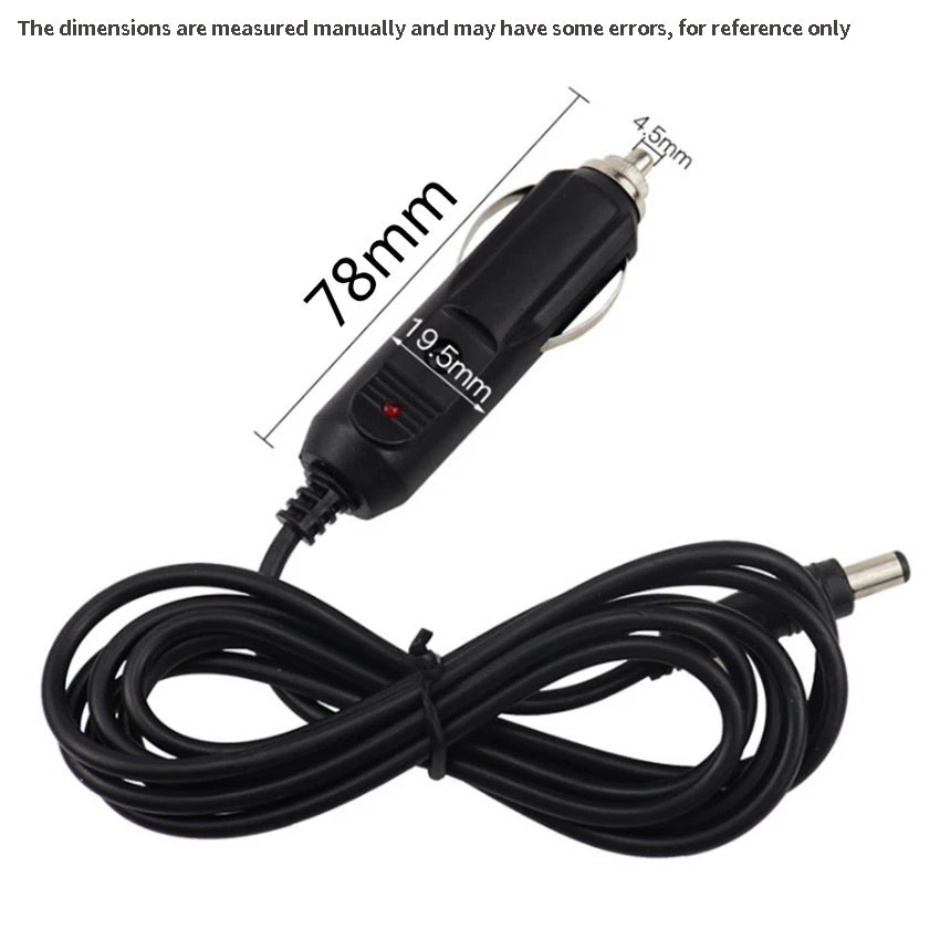 1pcs 5.5X2.1MM 12V DC Car Charger Power Suppy Cable Cord Cigarette Lighter Plug 5.5*2.1mm Auto Accessories 1.5M