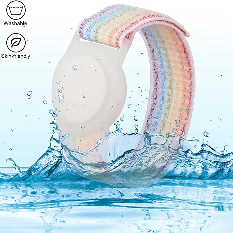 Pulseira infantil compatível com Apple Airtag, estojo protetor para Air Tag, GPS Tracker, suporte com pulseira de nylon