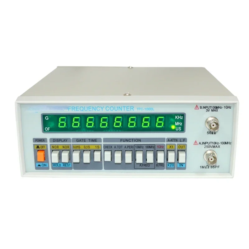 TFC-1000L Multi-Functional High Precision Frequency Meter 8 LED Display Instrument 100MHz-1GHz High Resolution Frequency Counter