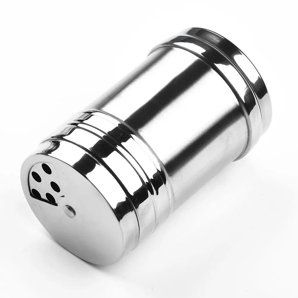 Stainless Steel Barbecue Spice Jars Salt Shaker Pepper Bottle Flour Fine Sieve Tool Home Condiments Novel Kitchen Accessories