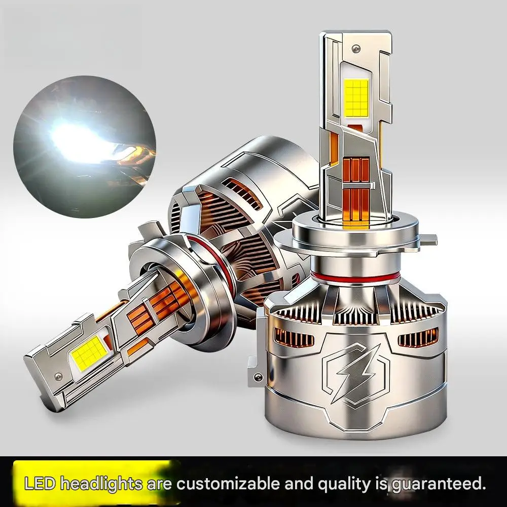 H7 Car LED Headlight Bulb Bright High Low Beam Integrated Auto LED Headlamp Front Light for Vehicle Headlight Upgrade