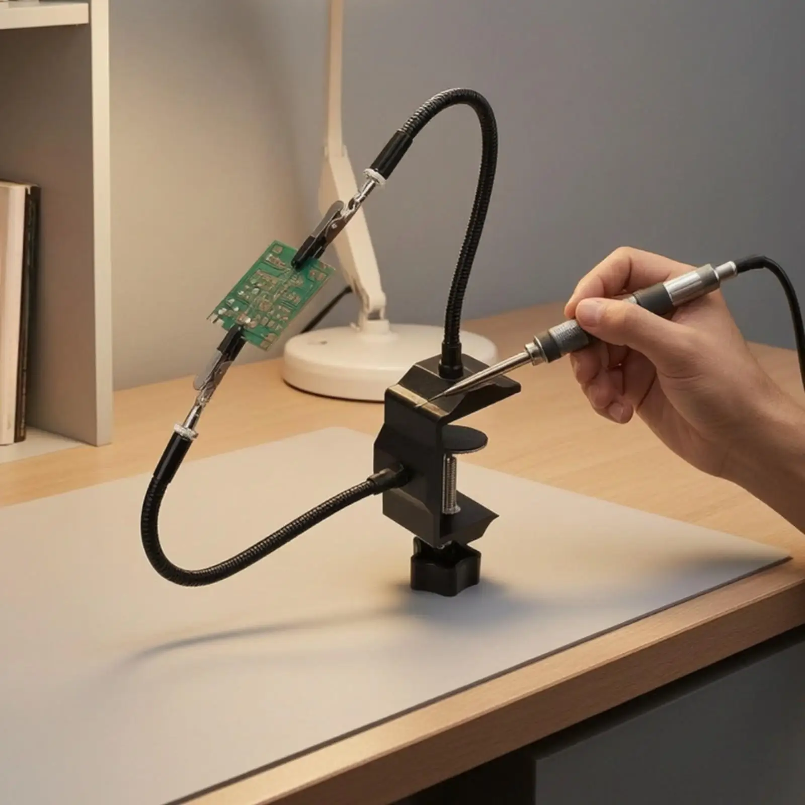 Handy Soldering Support Tool with Adjustable Arms for Jewelry Craft and Circuit Work
