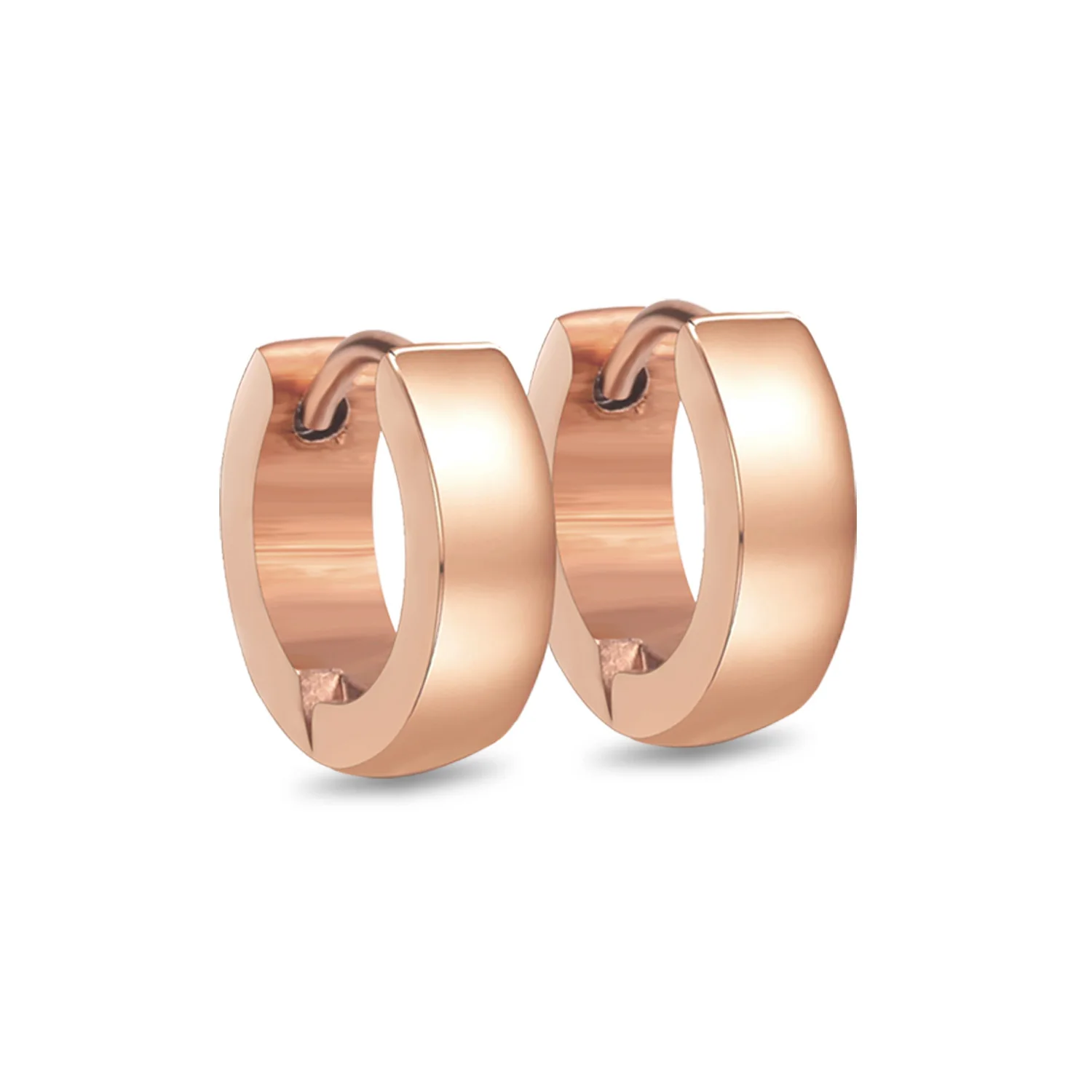 12 Paar trendige, schlichte, silberfarbene Creolen, minimalistische Ohrringe, runde Ohrstecker aus Edelstahl für Damen/Herren, modischer Schmuck für Partys. – Detail 3