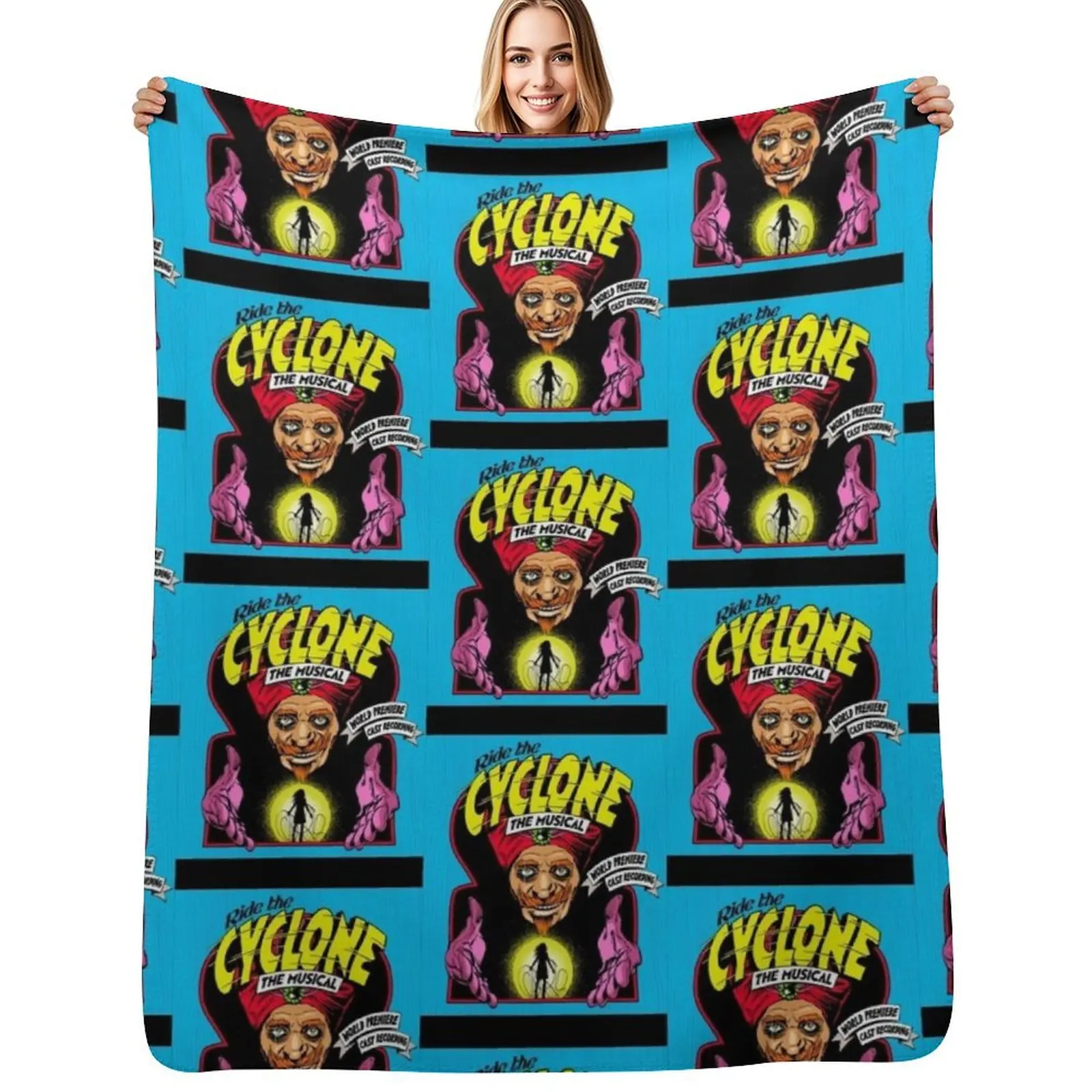 

Ride The Cyclone Poster Throw Blanket Soft Plush Blanket as Housewarming Gift