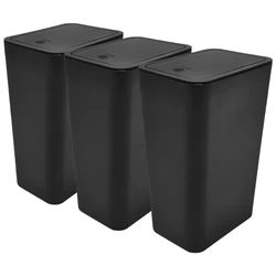 3pcs Trash Cans Large Capacity Garbage Can Rubbish Container Trash Storage Bucket With Press Lid For Kitchen Living Room Office