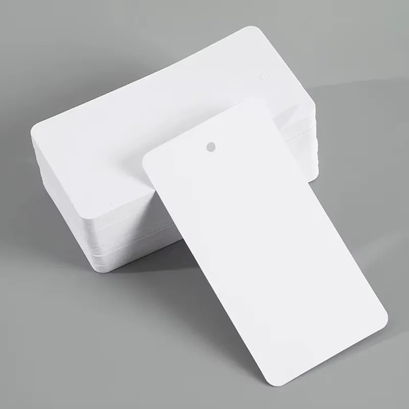 100pcs  thickening PVC Frosted translucency Hang tag Clothing Shoe bag label Gift label 5x9cm,4x7cm
