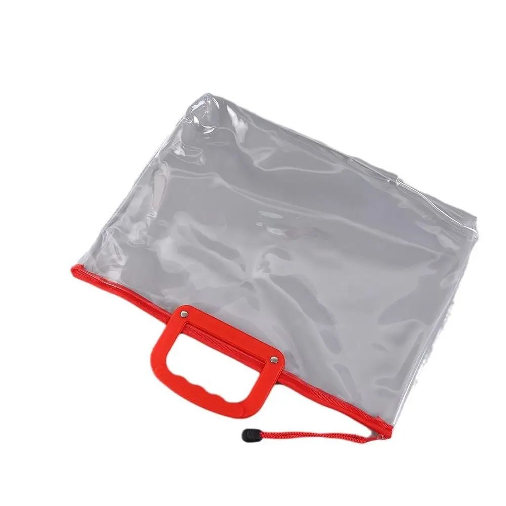 Borsa portaoggetti in PVC addensato Borsa portadocumenti portatile impermeabile Cartella busta portatile di grande capacità Ufficio scolastico
