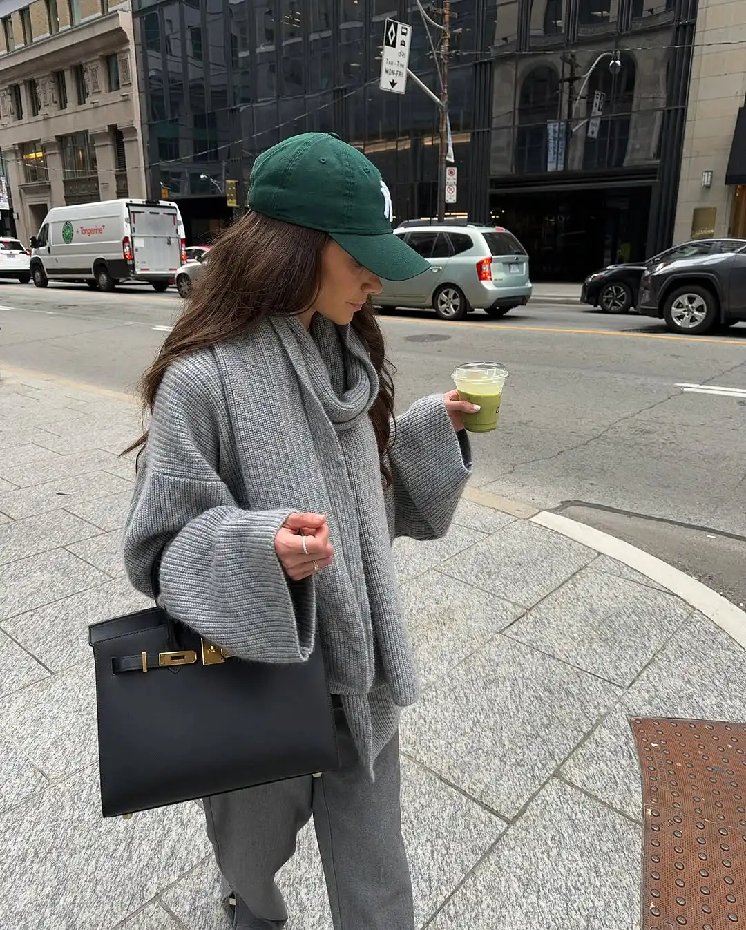 Pull tricoté gris décontracté pour femme, couleur unie, manches longues, col rond, ample, pour les déplacements, de rue, automne