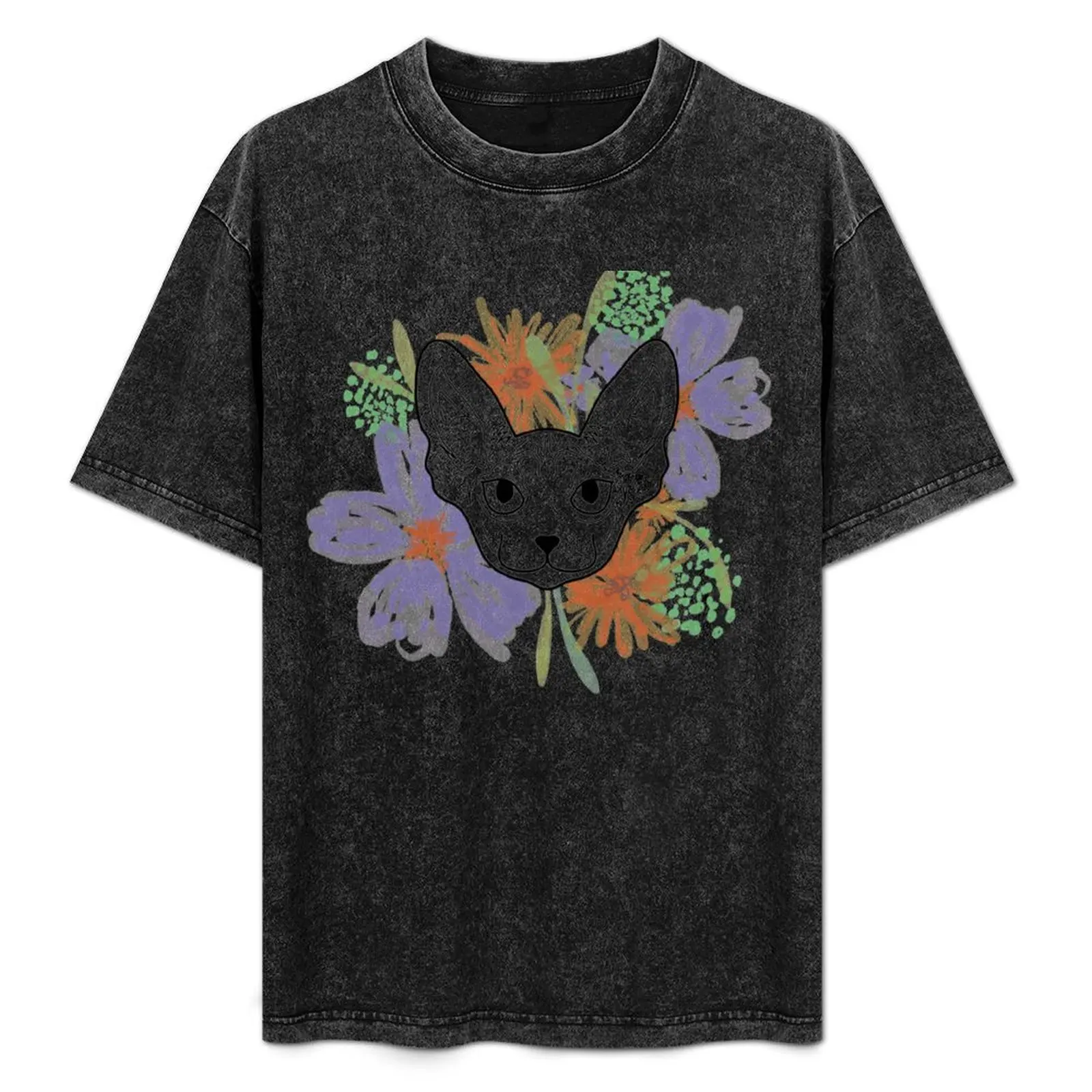 Floral Jeeps (transparent head) T-Shirt oversized hippie clothes mens clothes