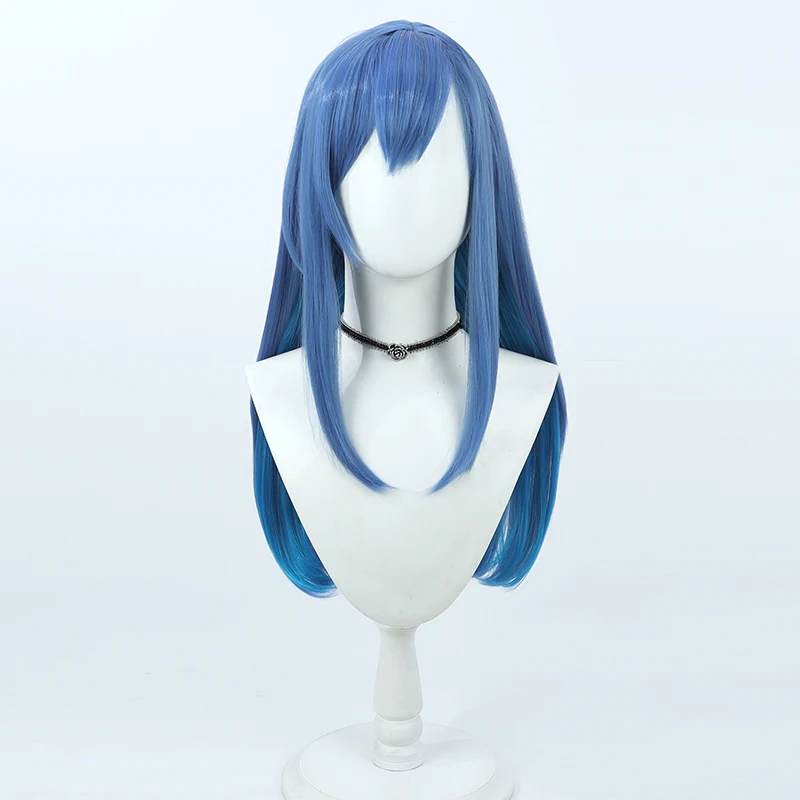 Virtual YouTube Vtuber Chigusa Chikusa Cosplay Wig Halloween Carnival Party Props Synthetic Hair Heat Resistant Fiber + Wig Cap