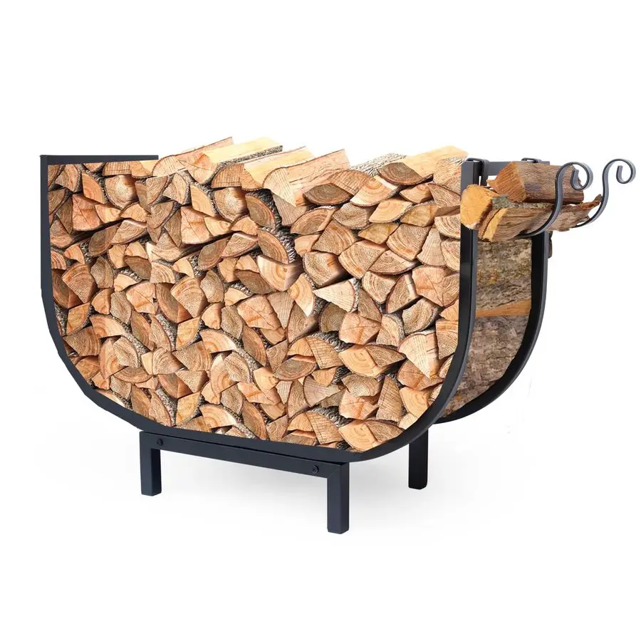 

Изогнутая подставка для дров, черная