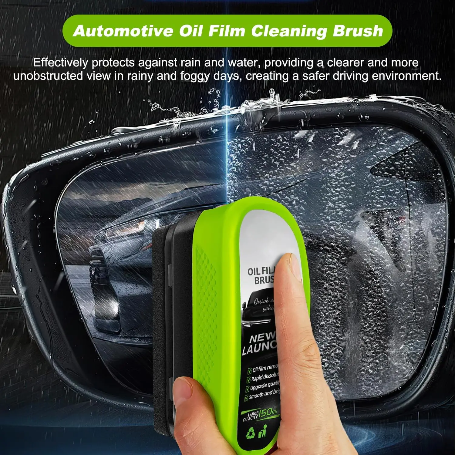 Automotive Car Windshield Oil Film Remover Cleaning Brush - Efficient Glass Care for Automotive window glass