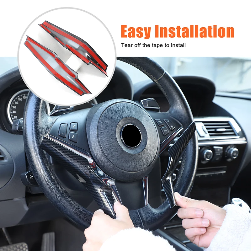 

Цельный набор из углеродного волокна ABS для BMW 6 серии E63 E64 2004-2009, декоративная наклейка на руль автомобиля, аксессуары для интерьера