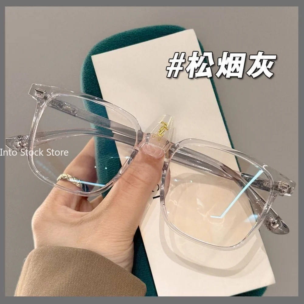 Anti-Blue Light Glasses for Women Men Transprent Big Square Frame Blue Light Blocking Computer Eye Protection Glasses Googles